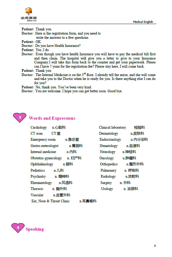醫(yī)學英語口語培訓(xùn)